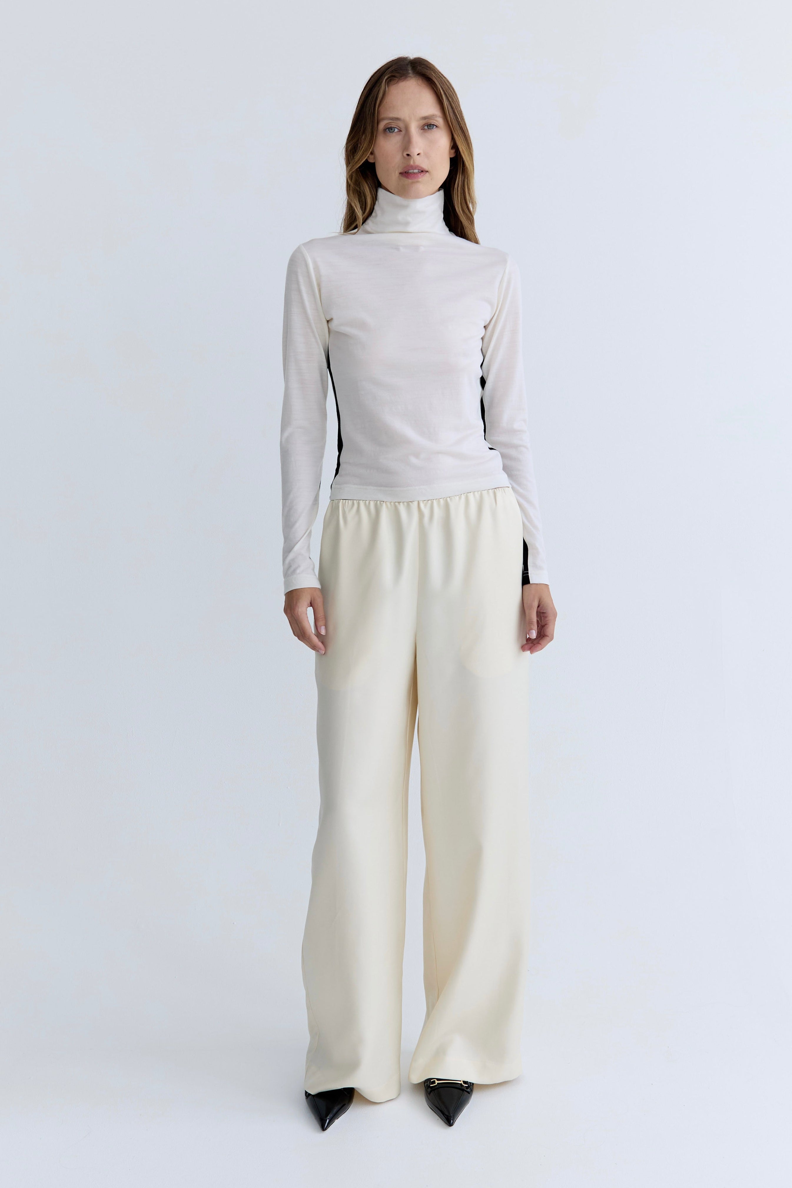 Valeria Silk Pant - Crema