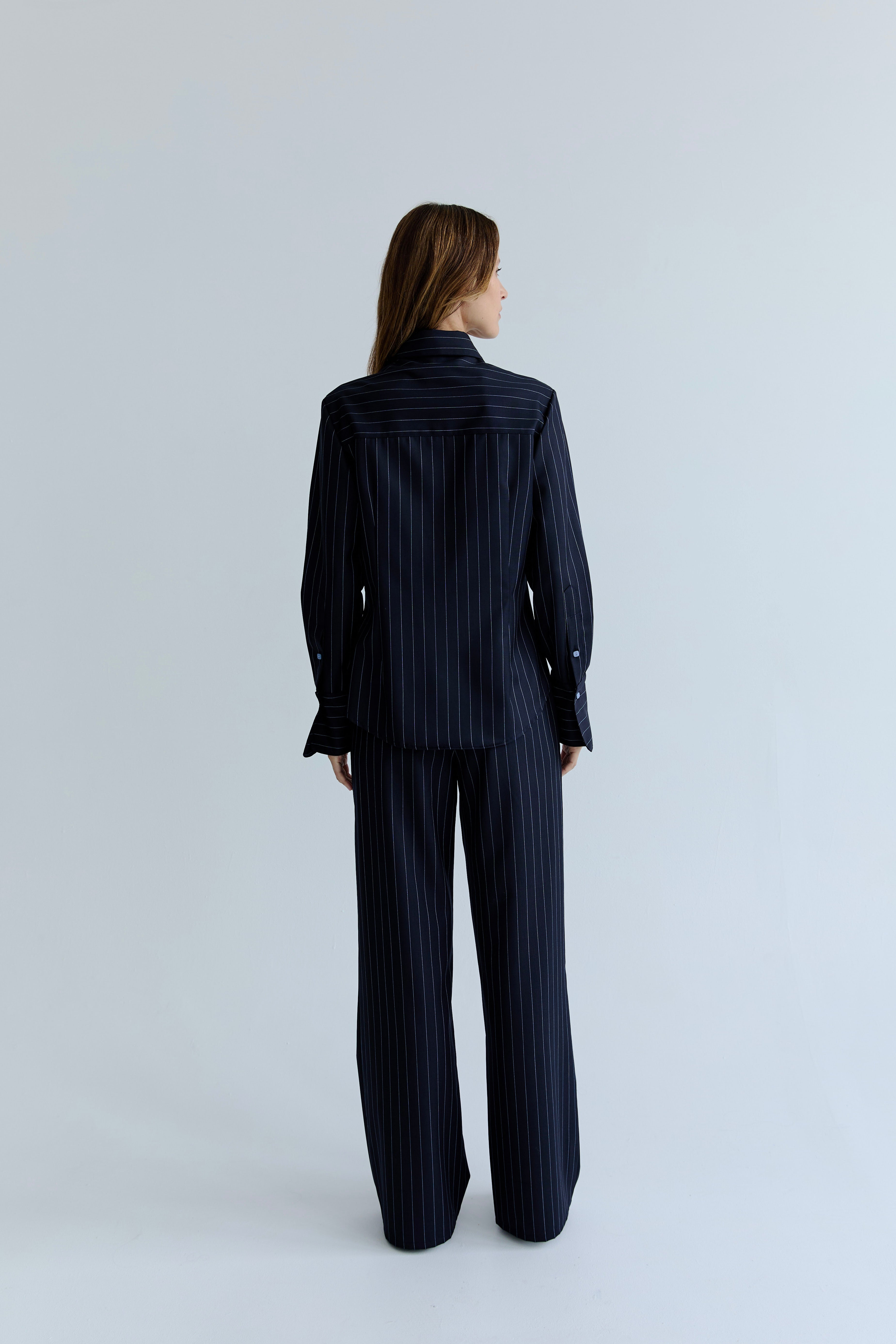 Francois Shirt - Navy Stripe