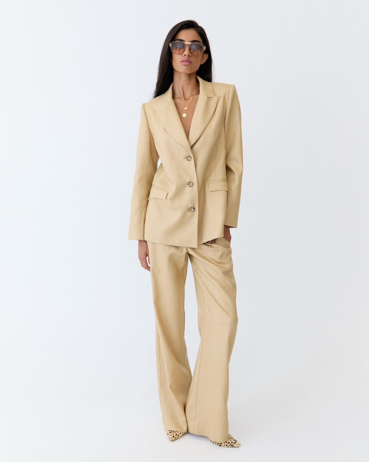 Marlene Pant - Caramel Herringbone