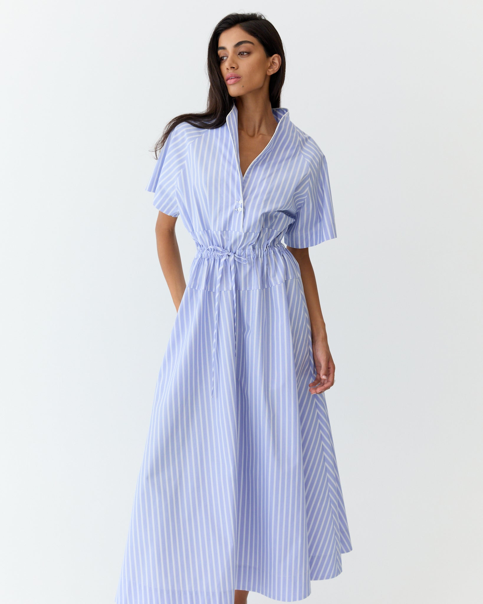 Esme Dress - Blue Stripe