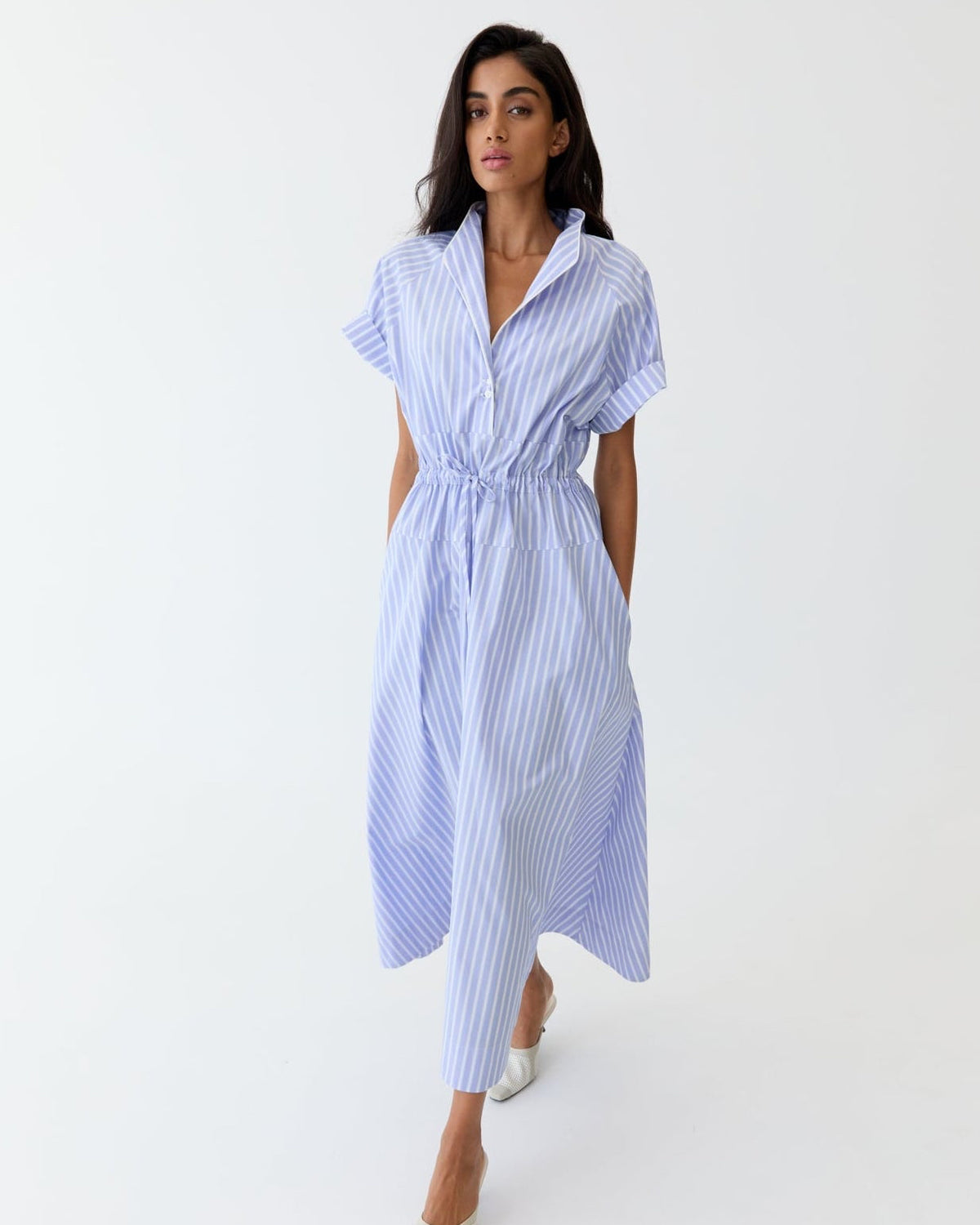 Esme Dress - Blue Stripe