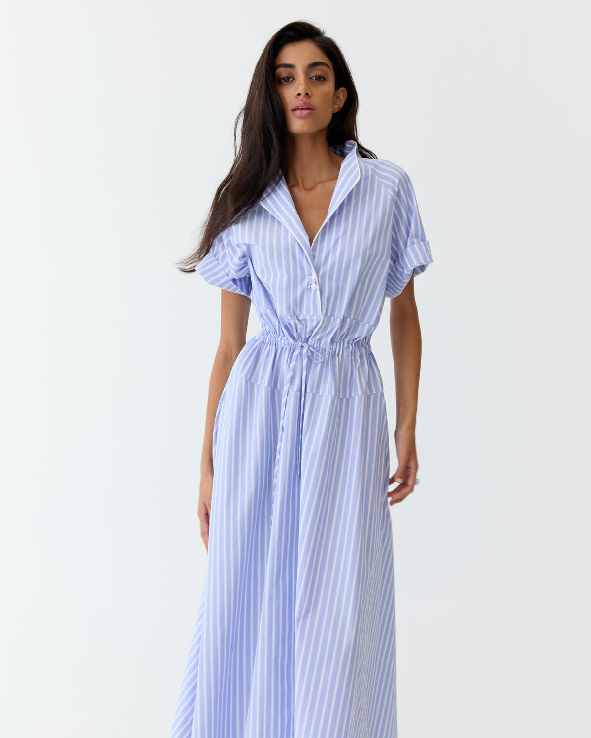 Esme Dress - Blue Stripe
