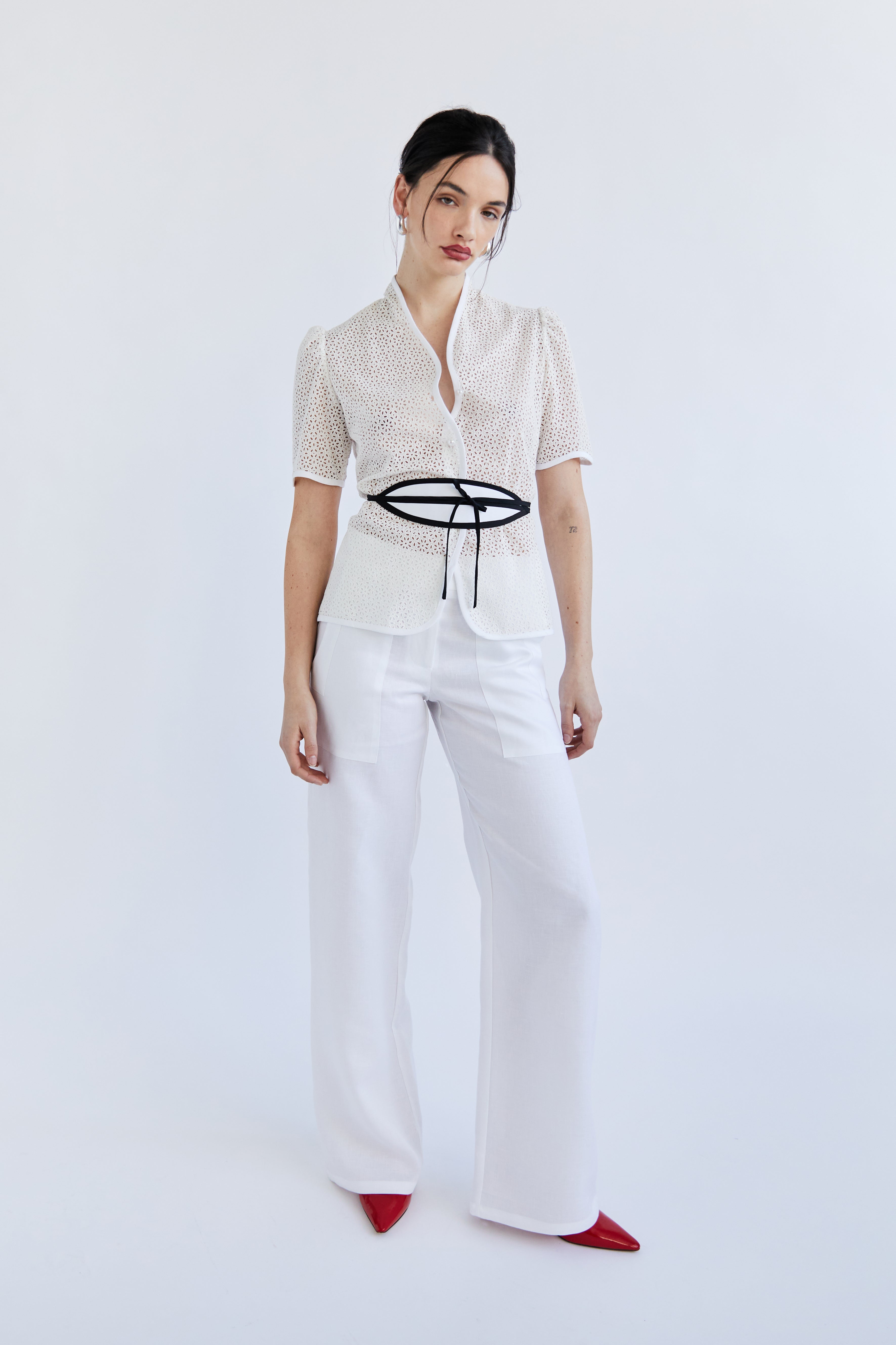 Marlene Pant - White Linen