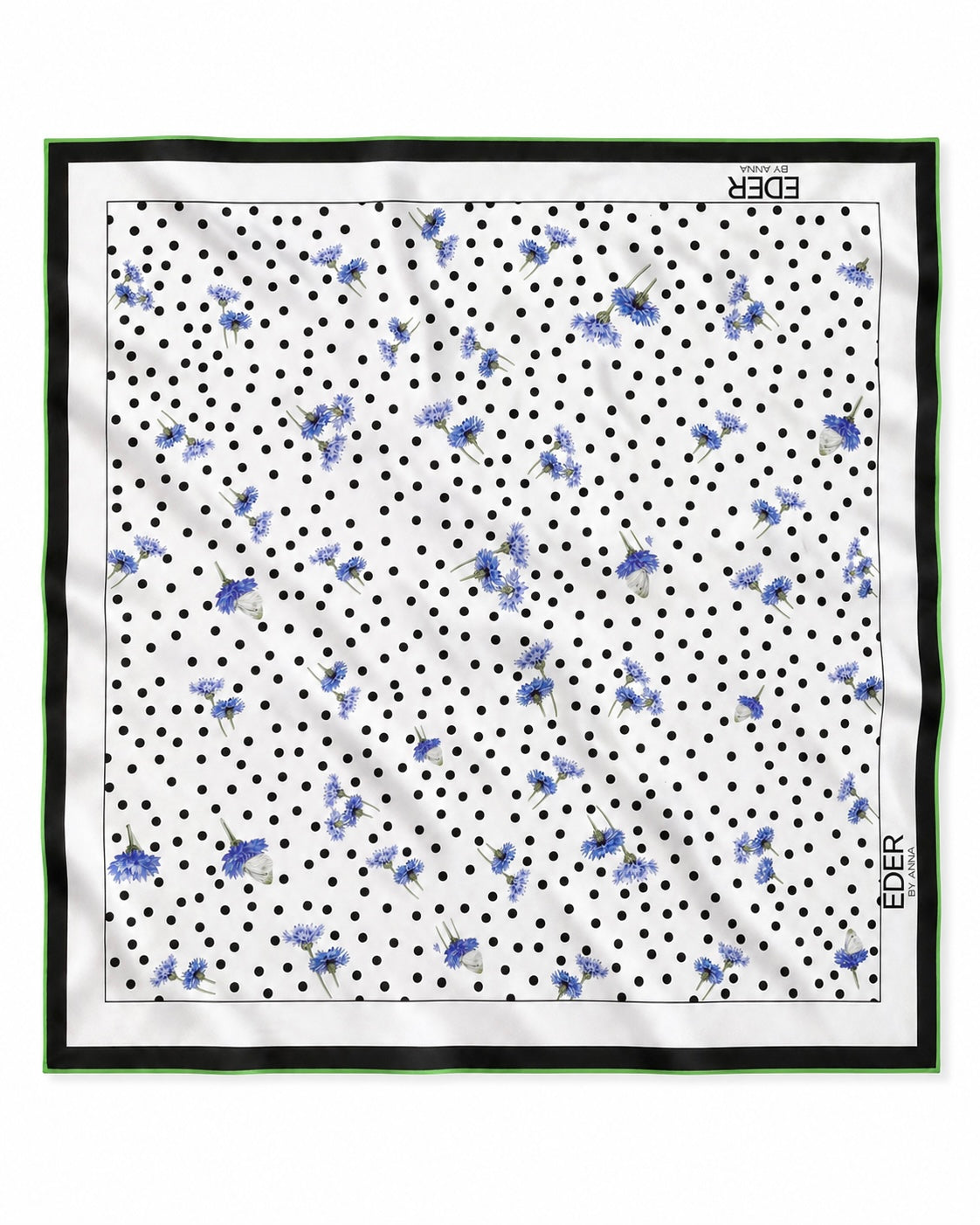 Fleur Silk Square Scarf - Polka Dot