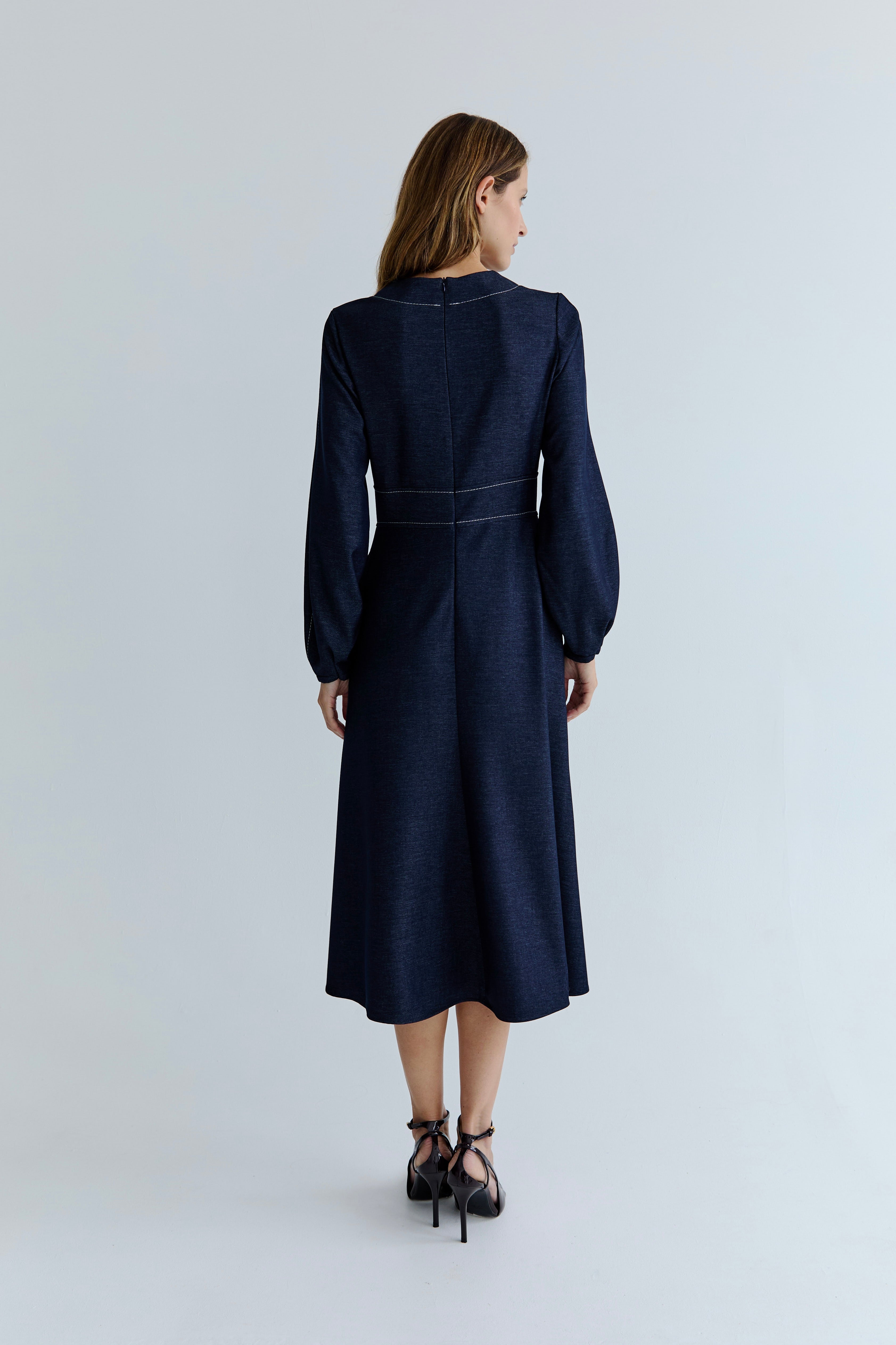 Victoria Dress - Indigo