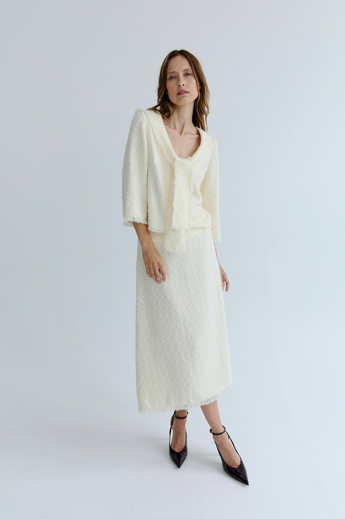 Gabrielle Collared Top - Butter Cream