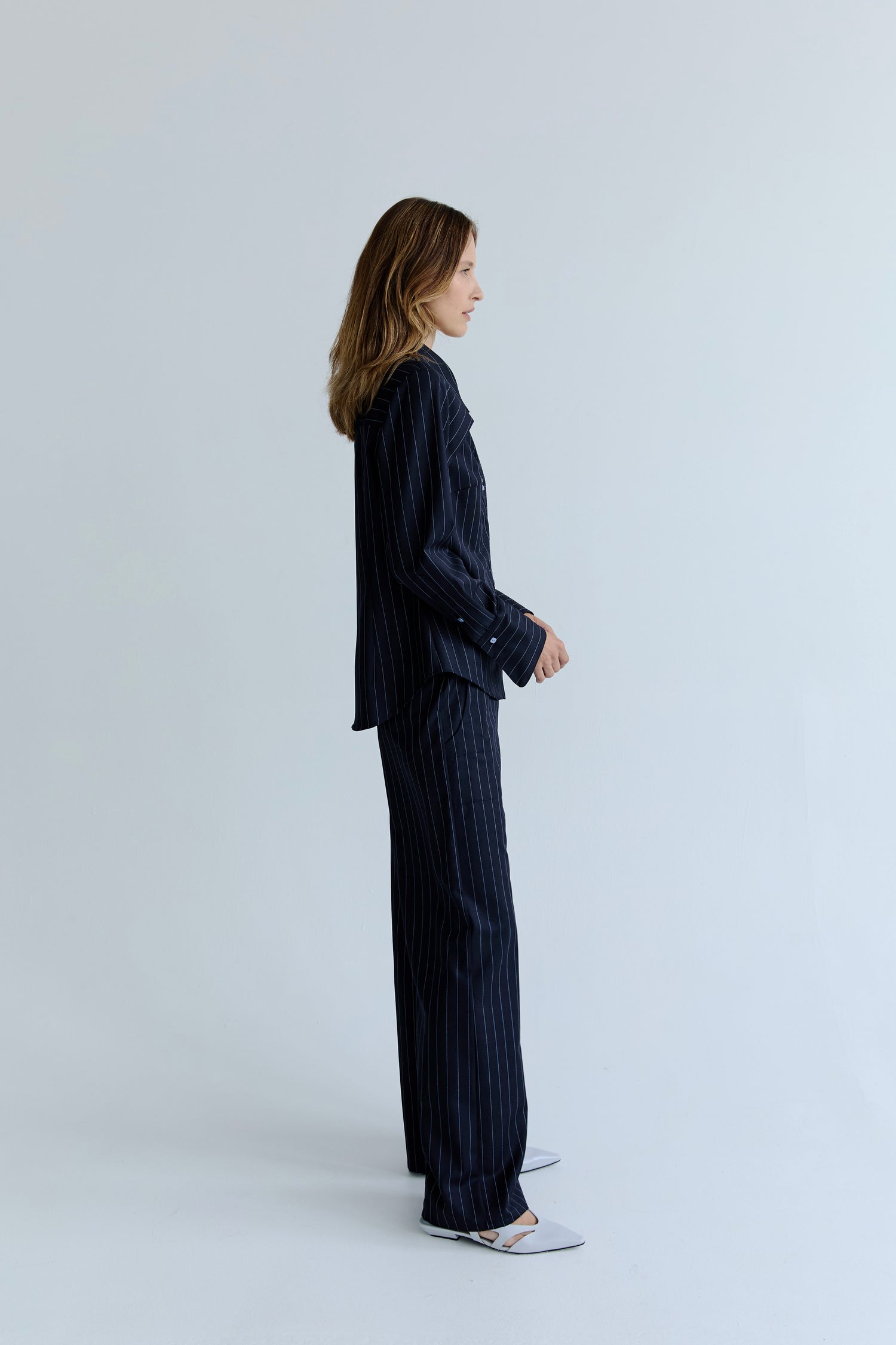 Francois Shirt - Navy Stripe