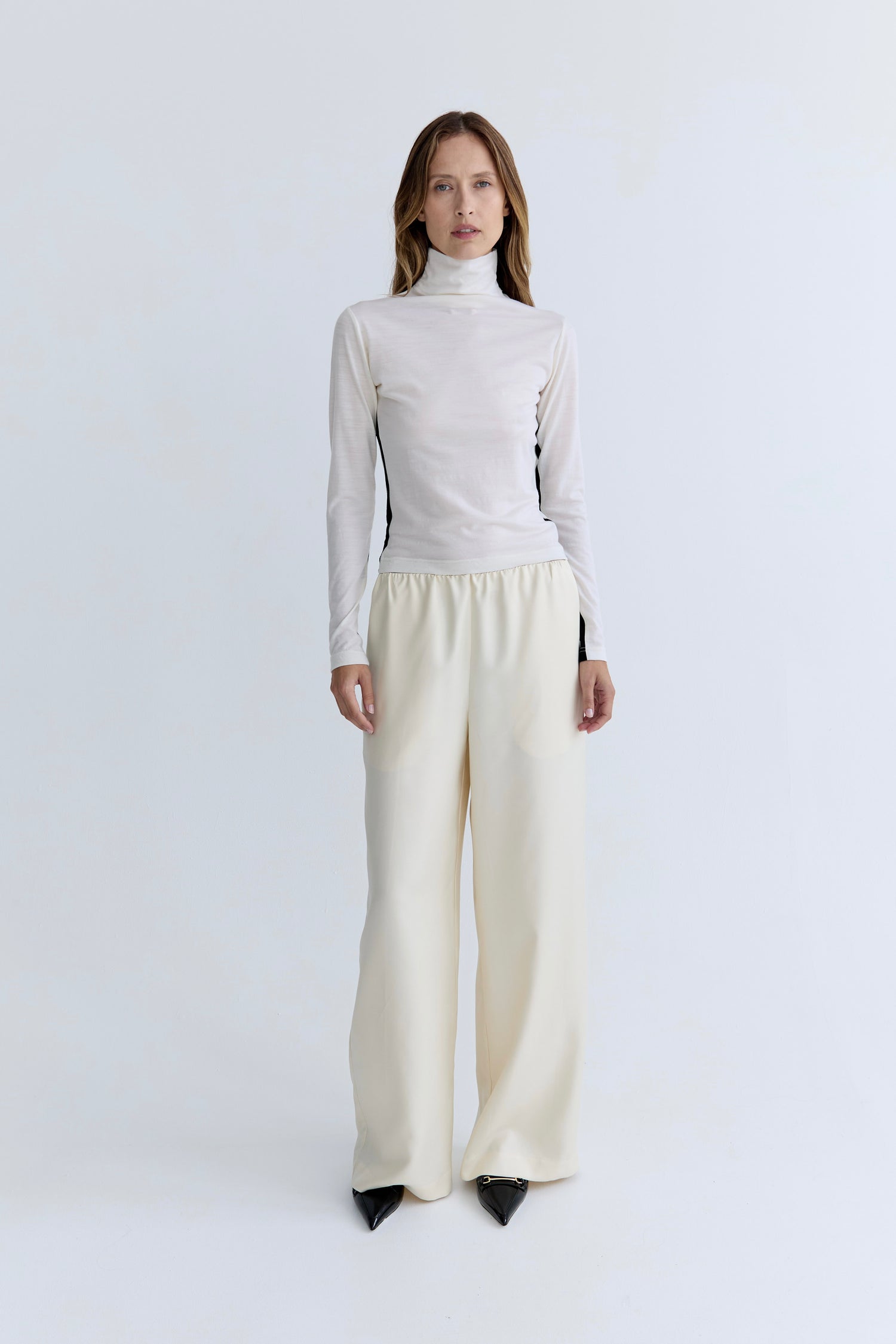 Valeria Silk Pant - Crema