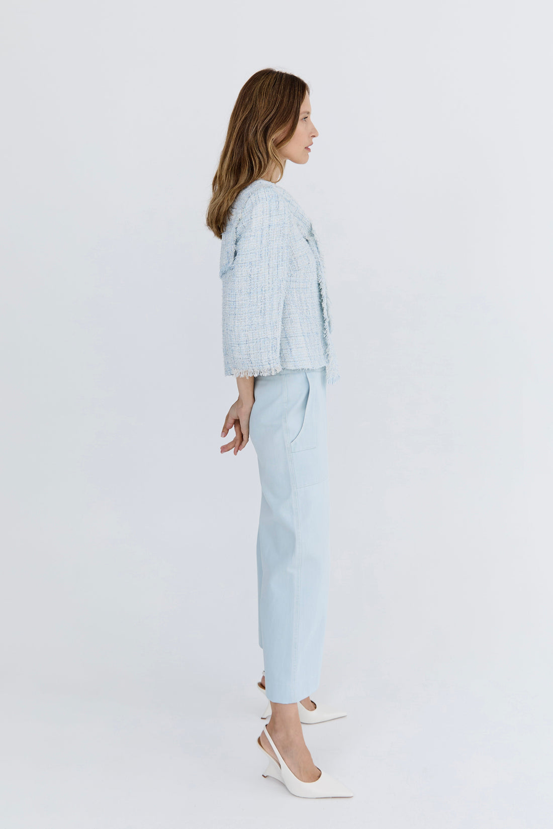 Marlene 4/8 Washed Denim Pant