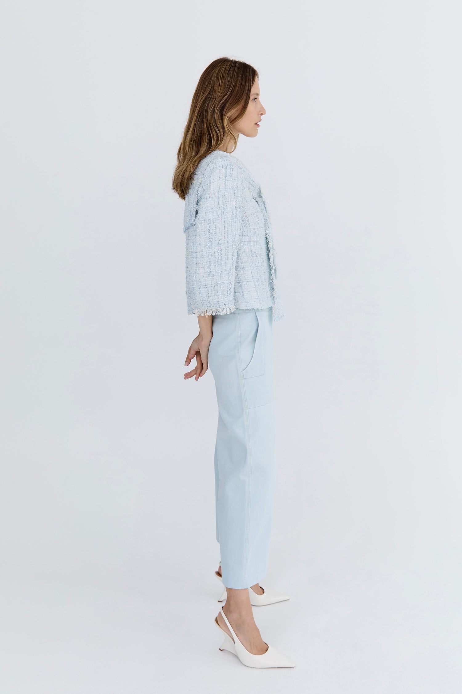 Marlene 4/8 Washed Denim Pant