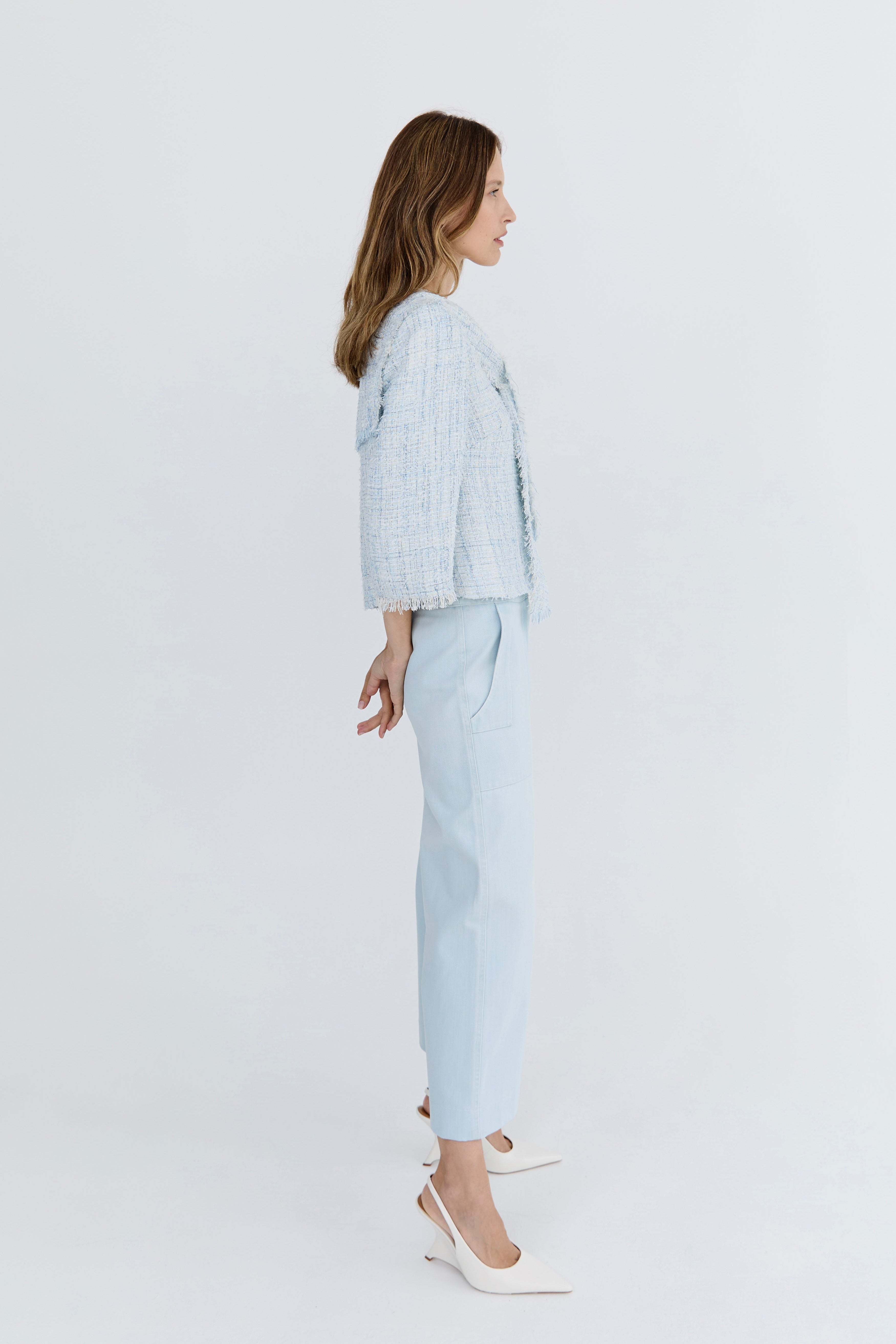 Marlene 4/8 Washed Denim Pant