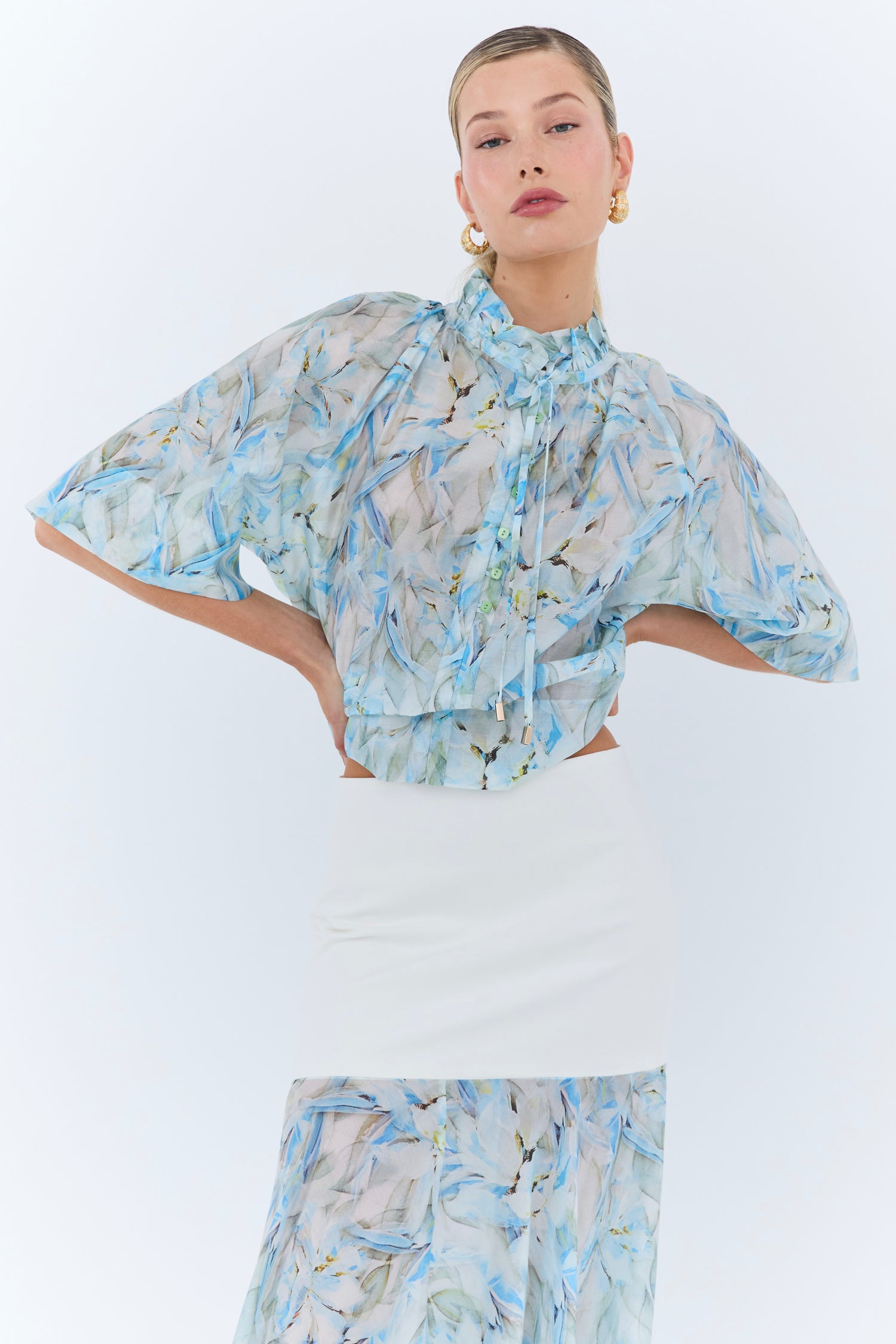 Konstantina Blouse - Blue Floral