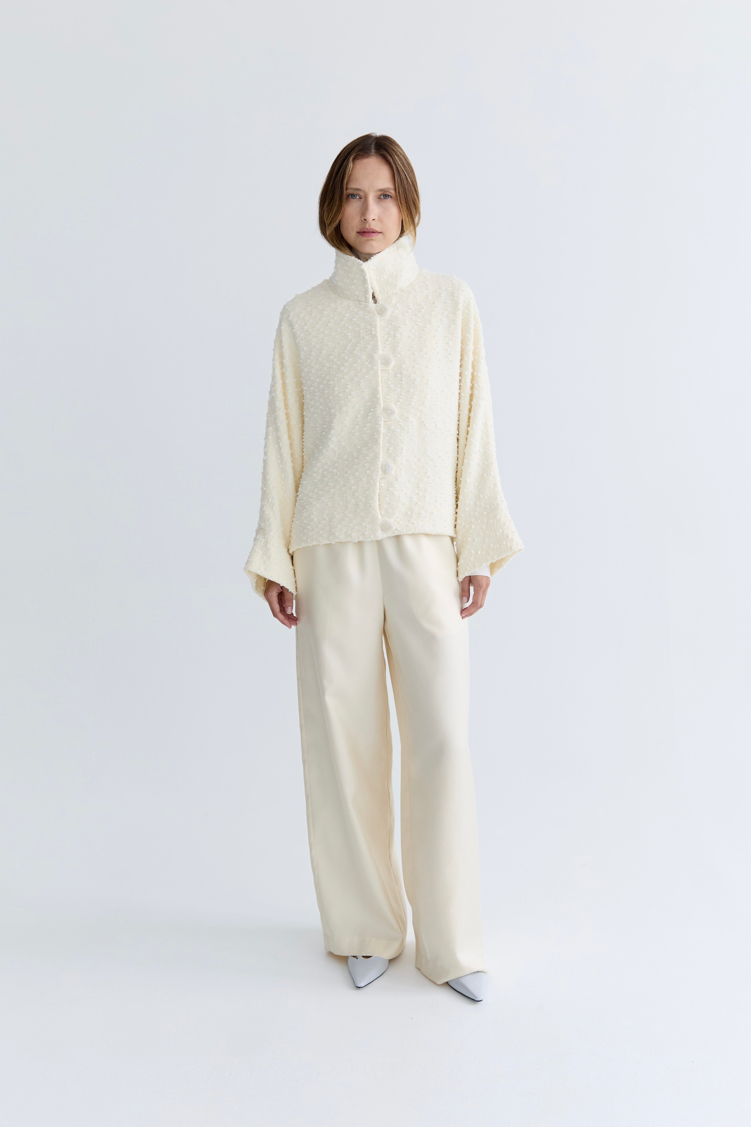 Valeria Silk Pant - Crema