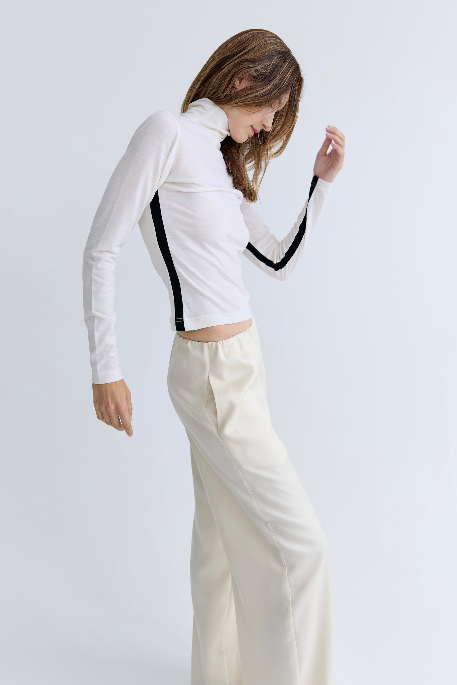 Valeria Silk Pant - Crema