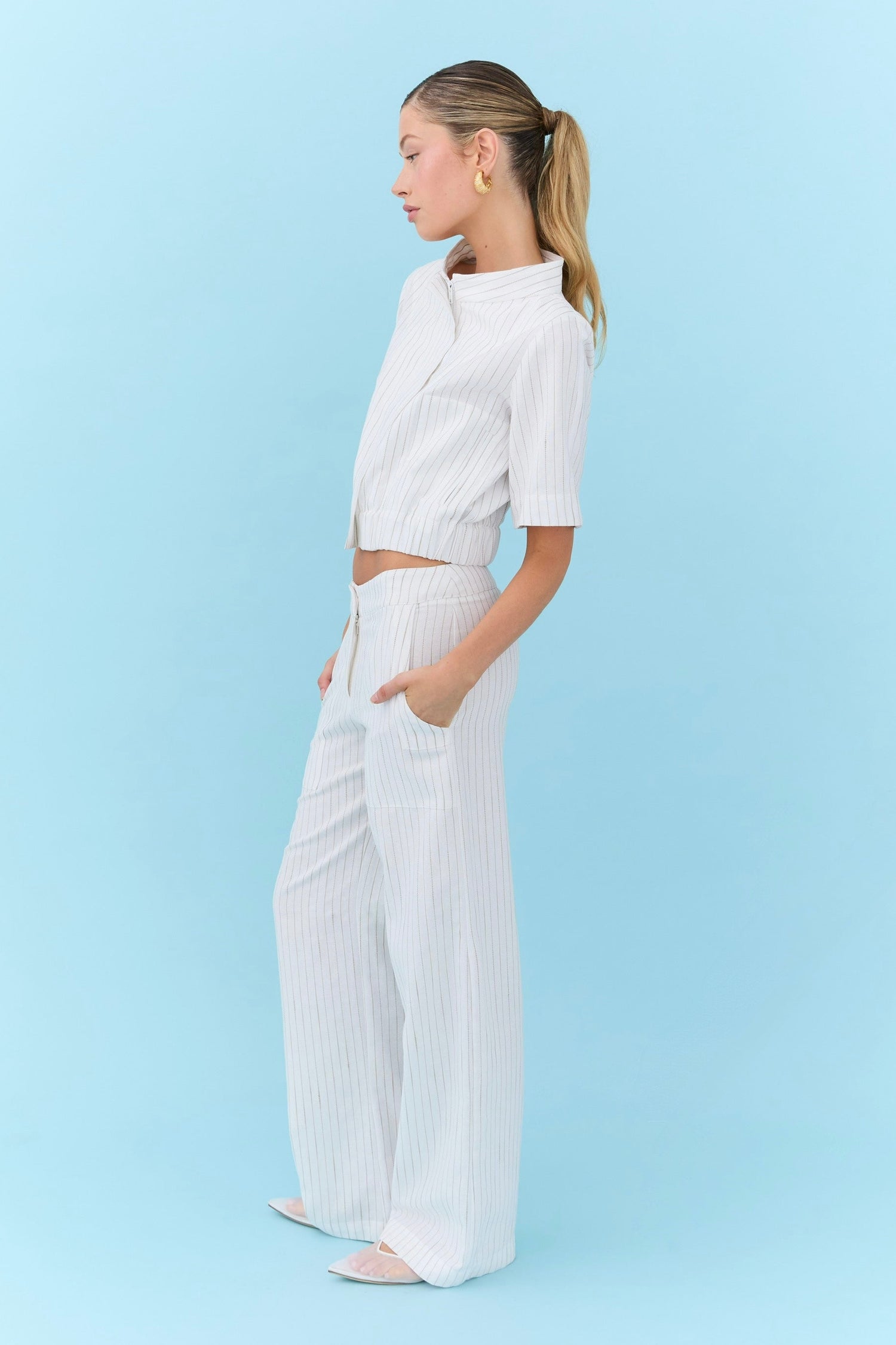 Marlene Pant - Linen Stripe