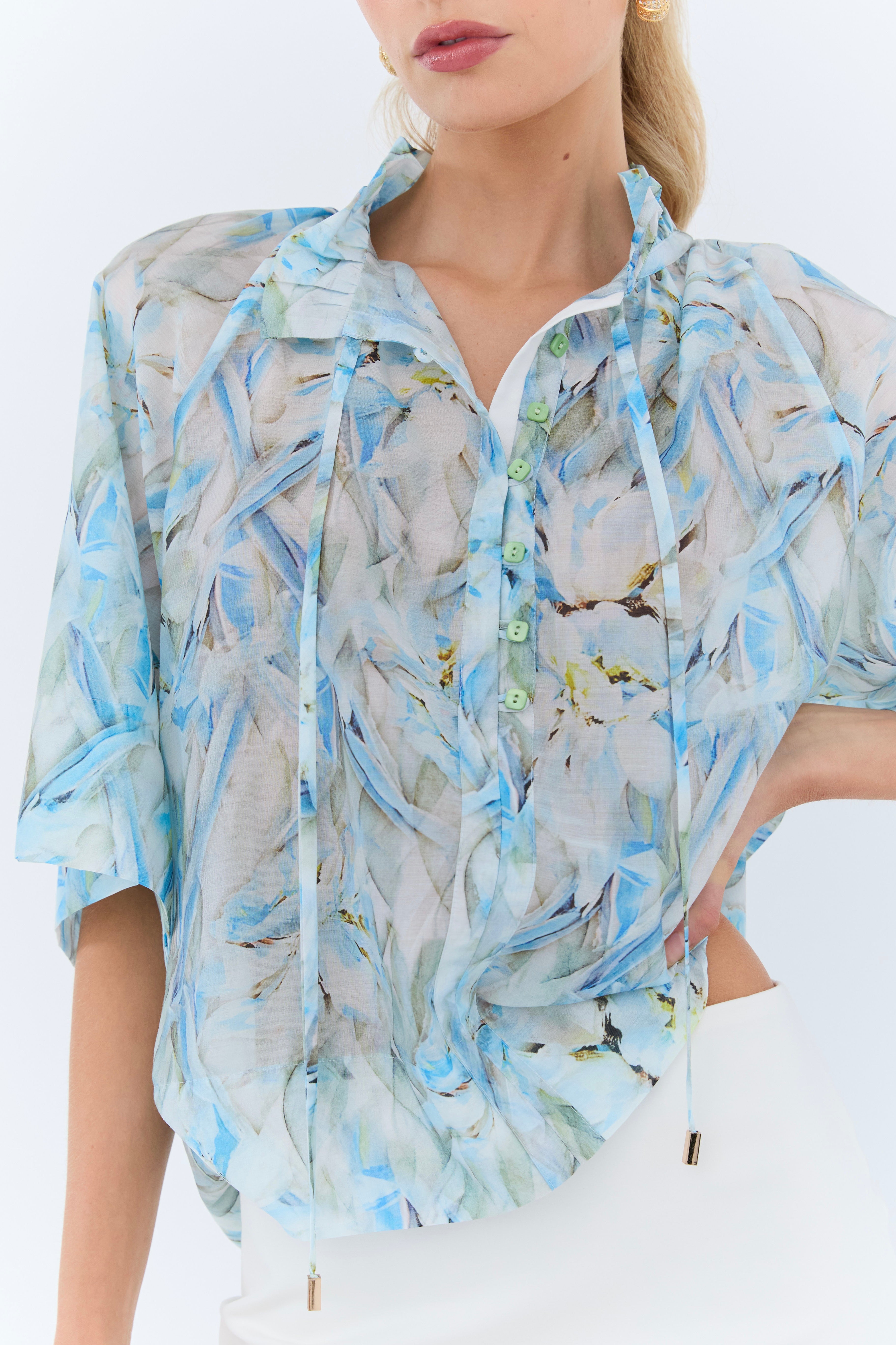 Konstantina Blouse - Blue Floral