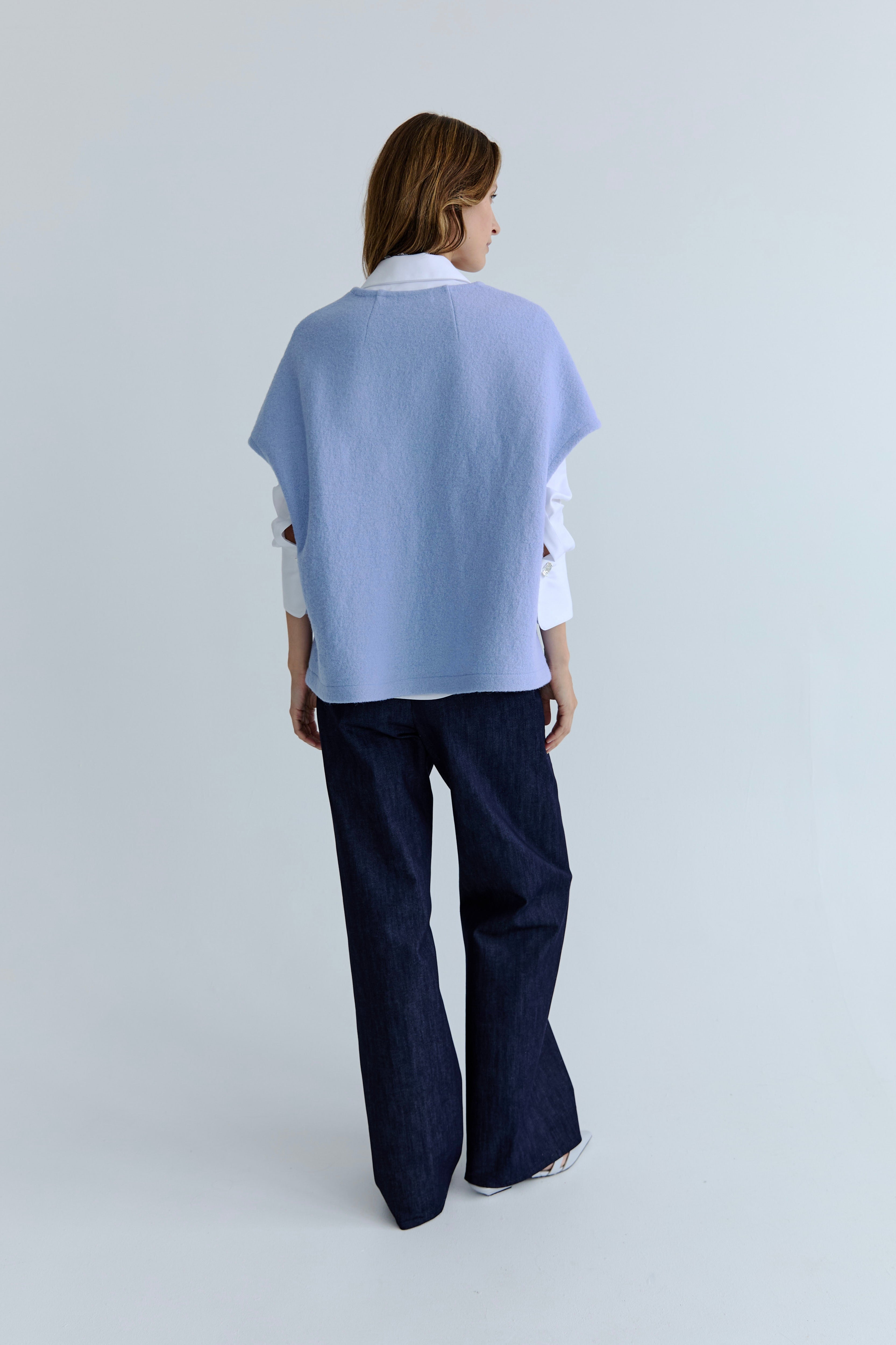 Antoine Wool Vest - Cornflower