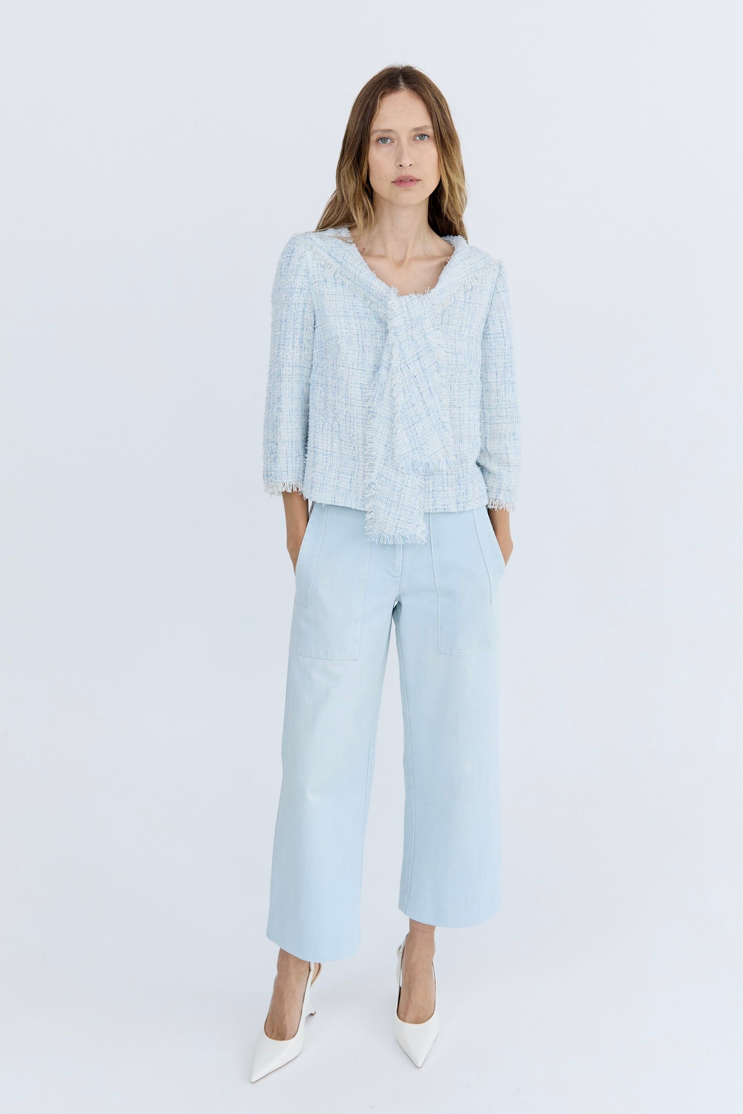 Marlene 4/8 Washed Denim Pant