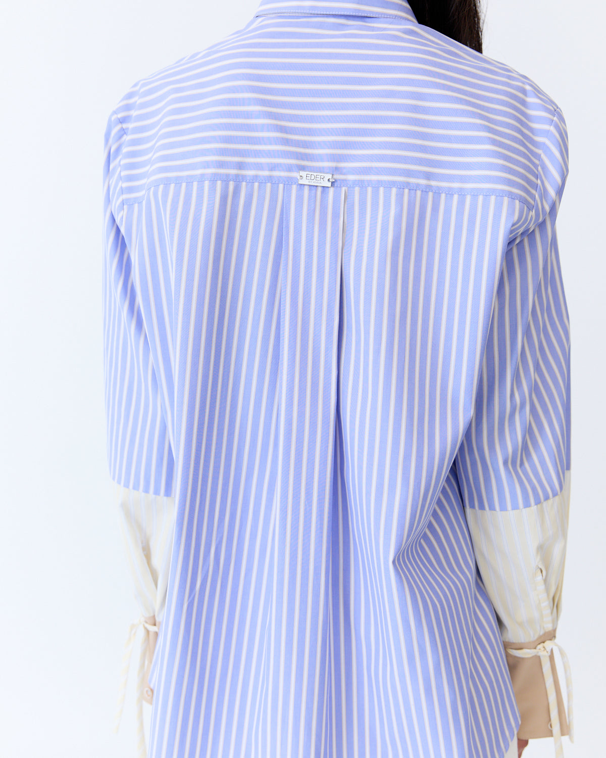 Saya Shirt - Blue Latte Stripe