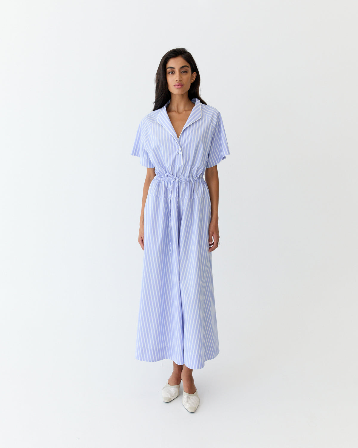 Esme Dress - Blue Stripe
