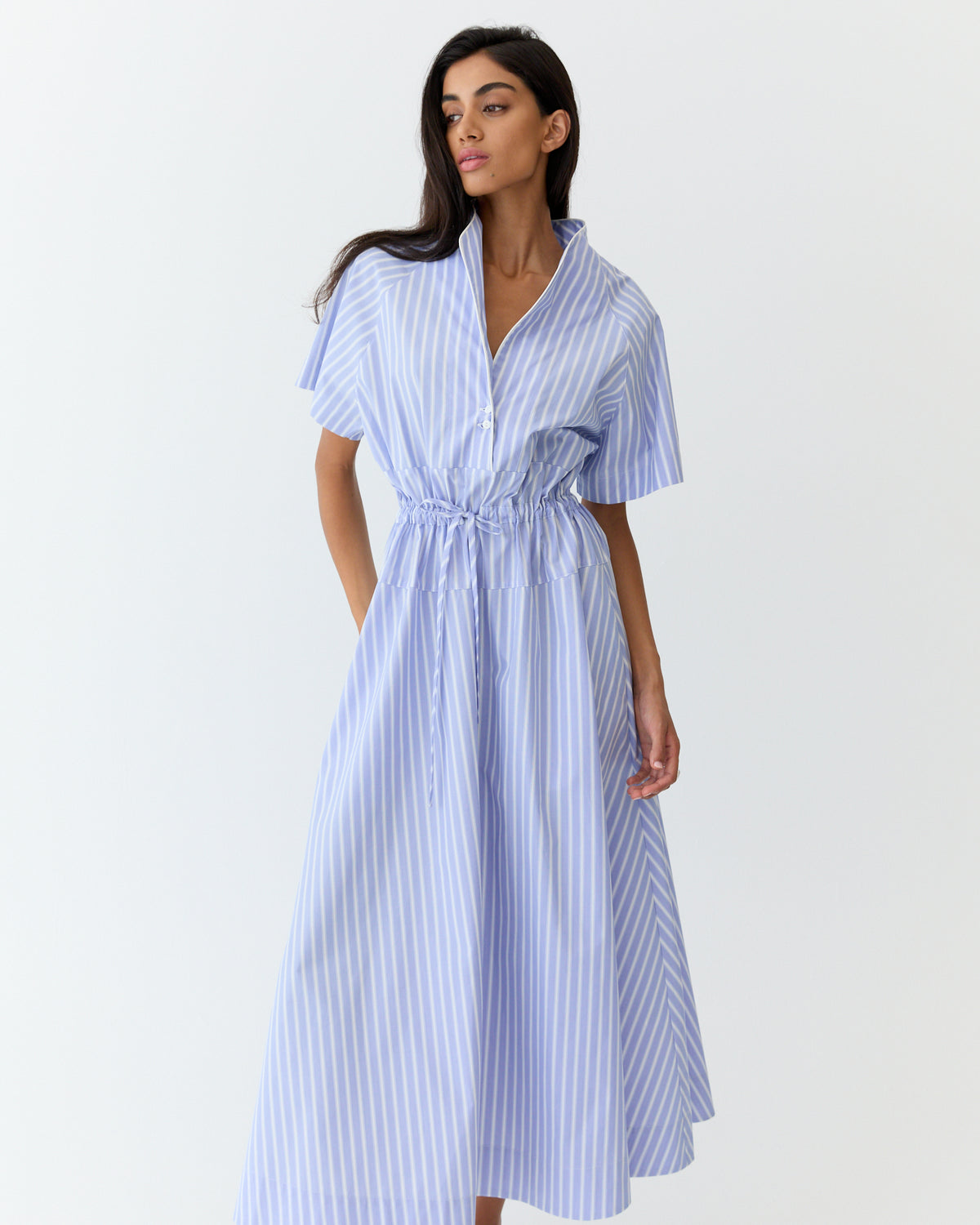 Esme Dress - Blue Stripe