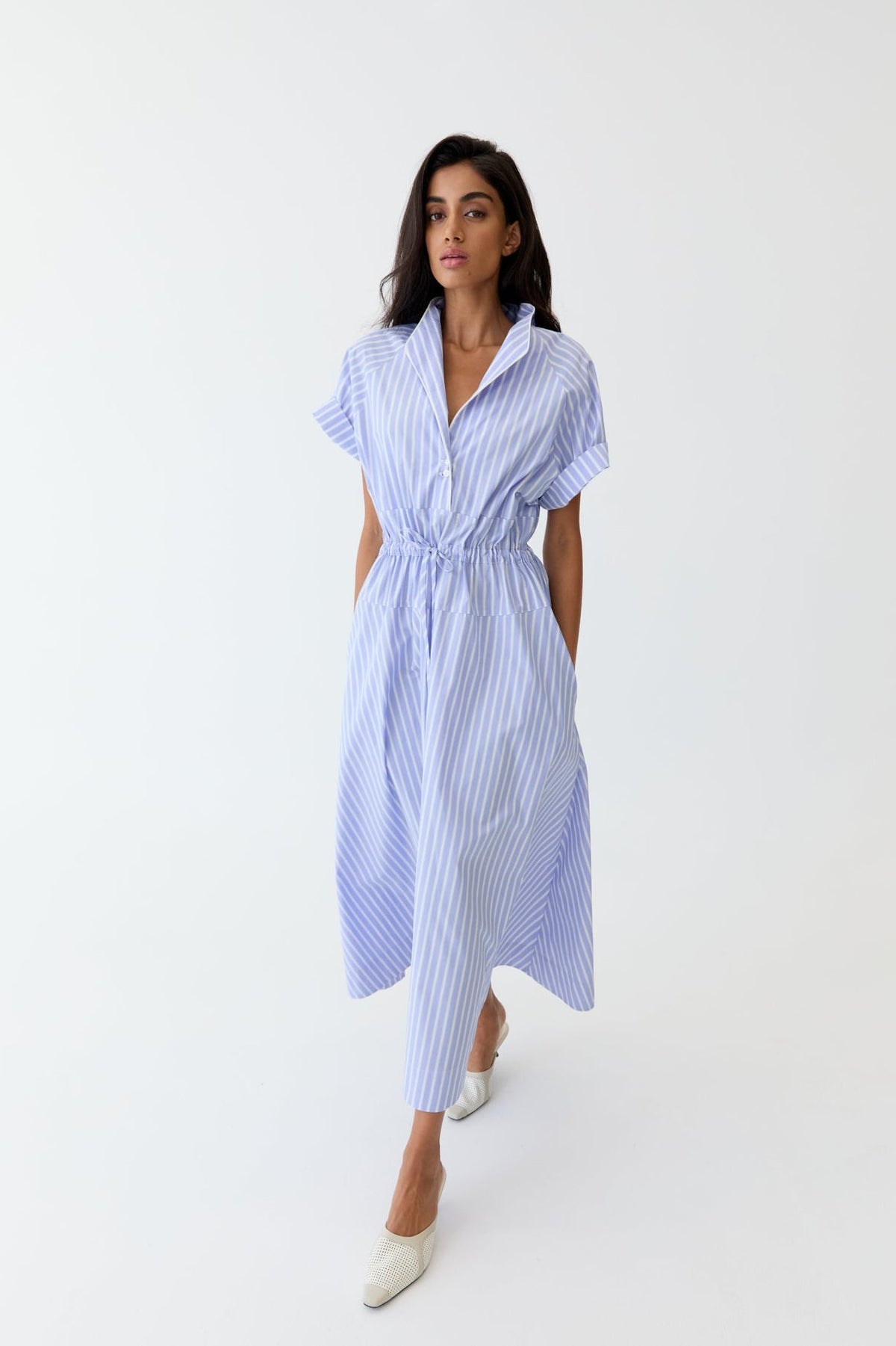 Esme Dress - Blue Stripe