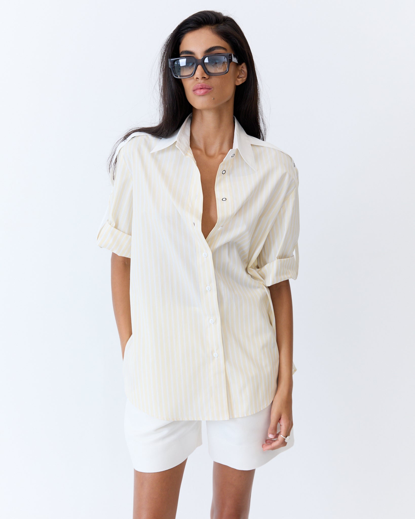 Madelaine Short - Off White Canvas