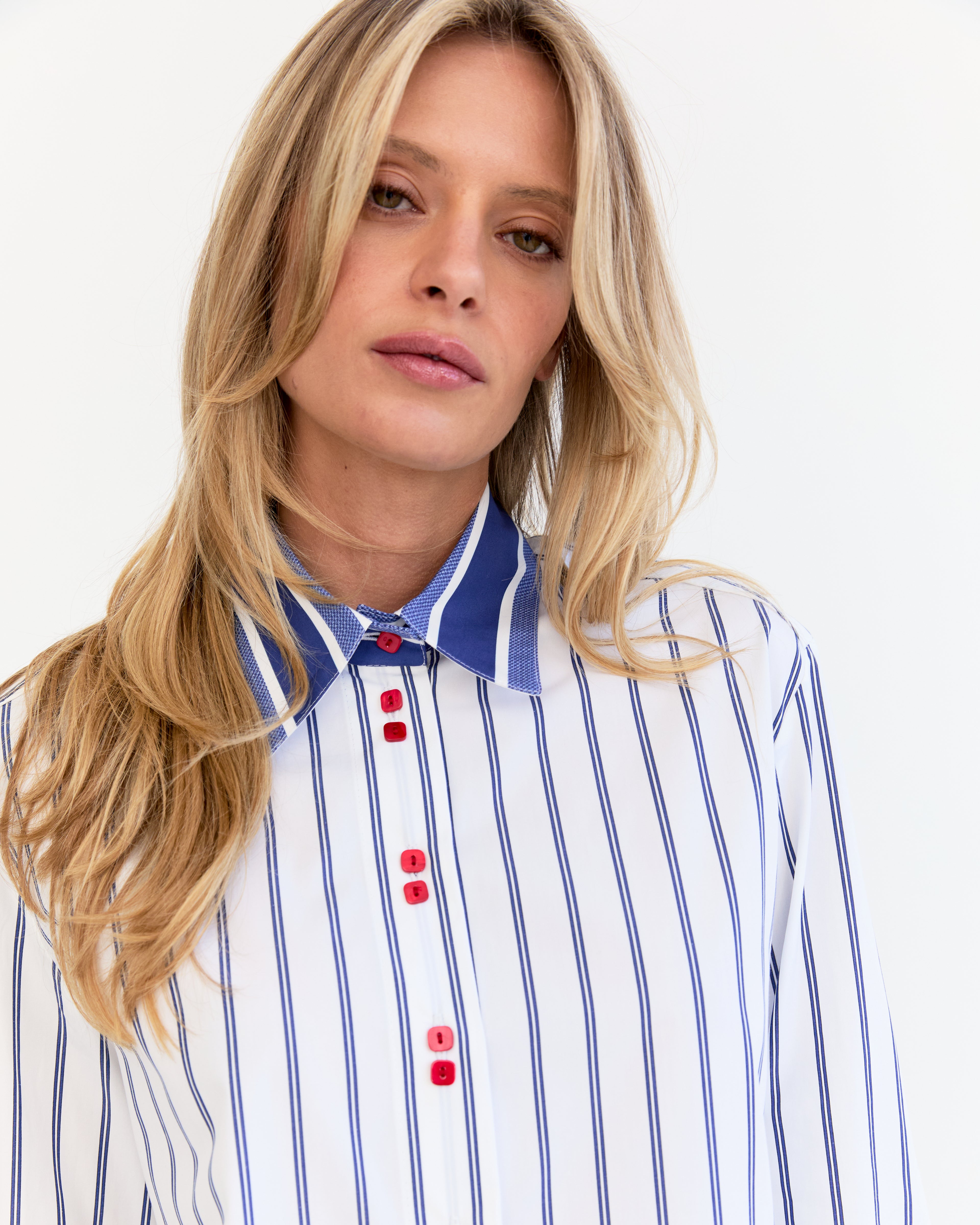 Belle Shirt - Blue Stripe