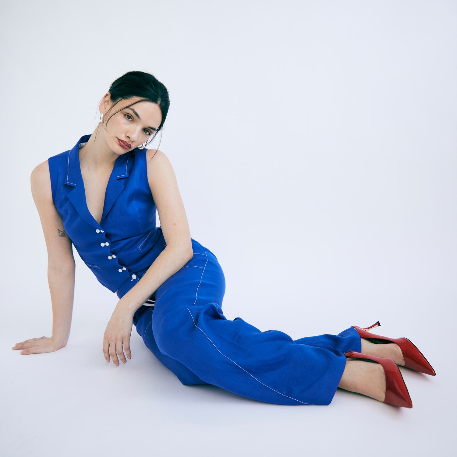 Marlene Pant - Cobalt Linen