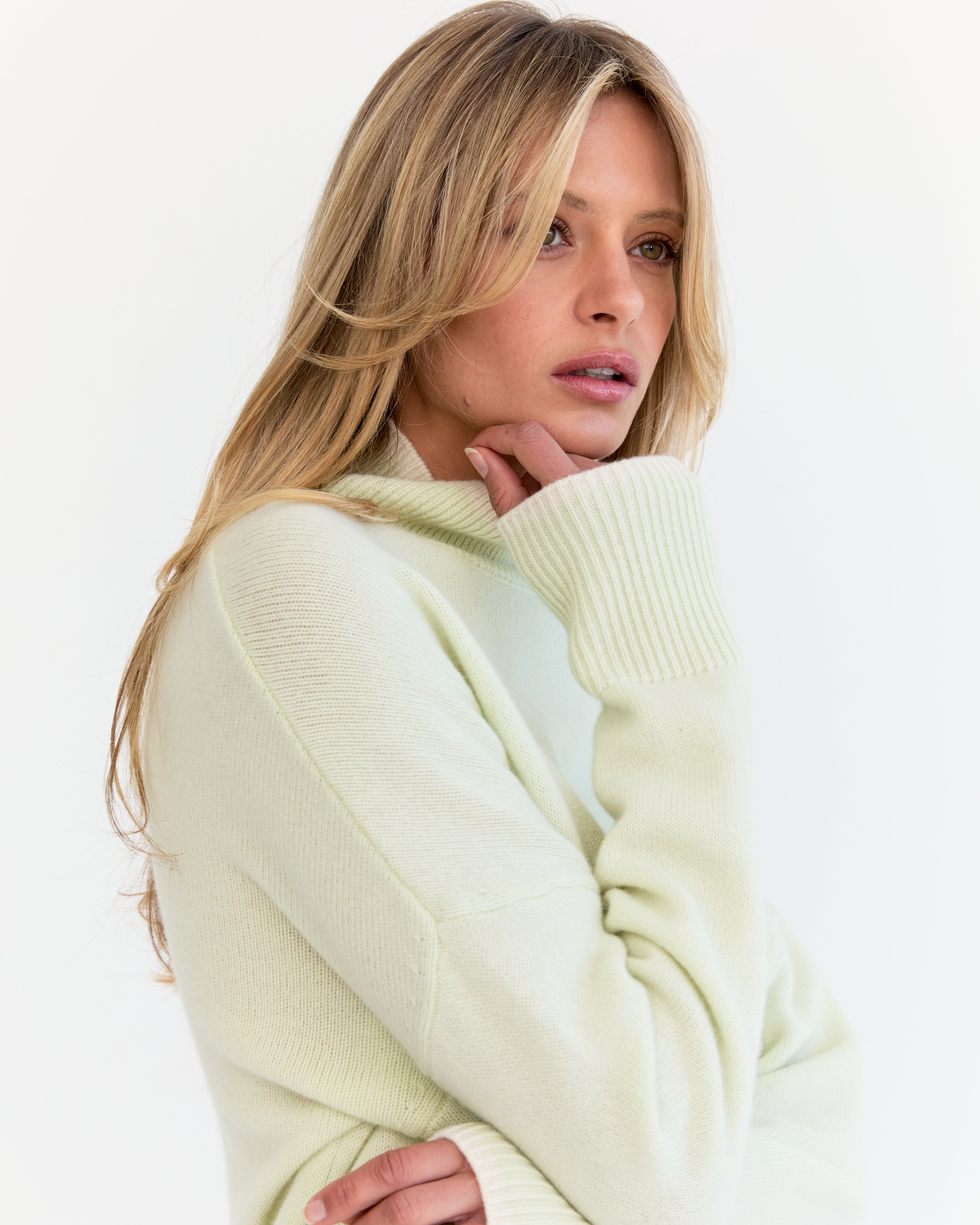 Chloe Cashmere Knit - Lime