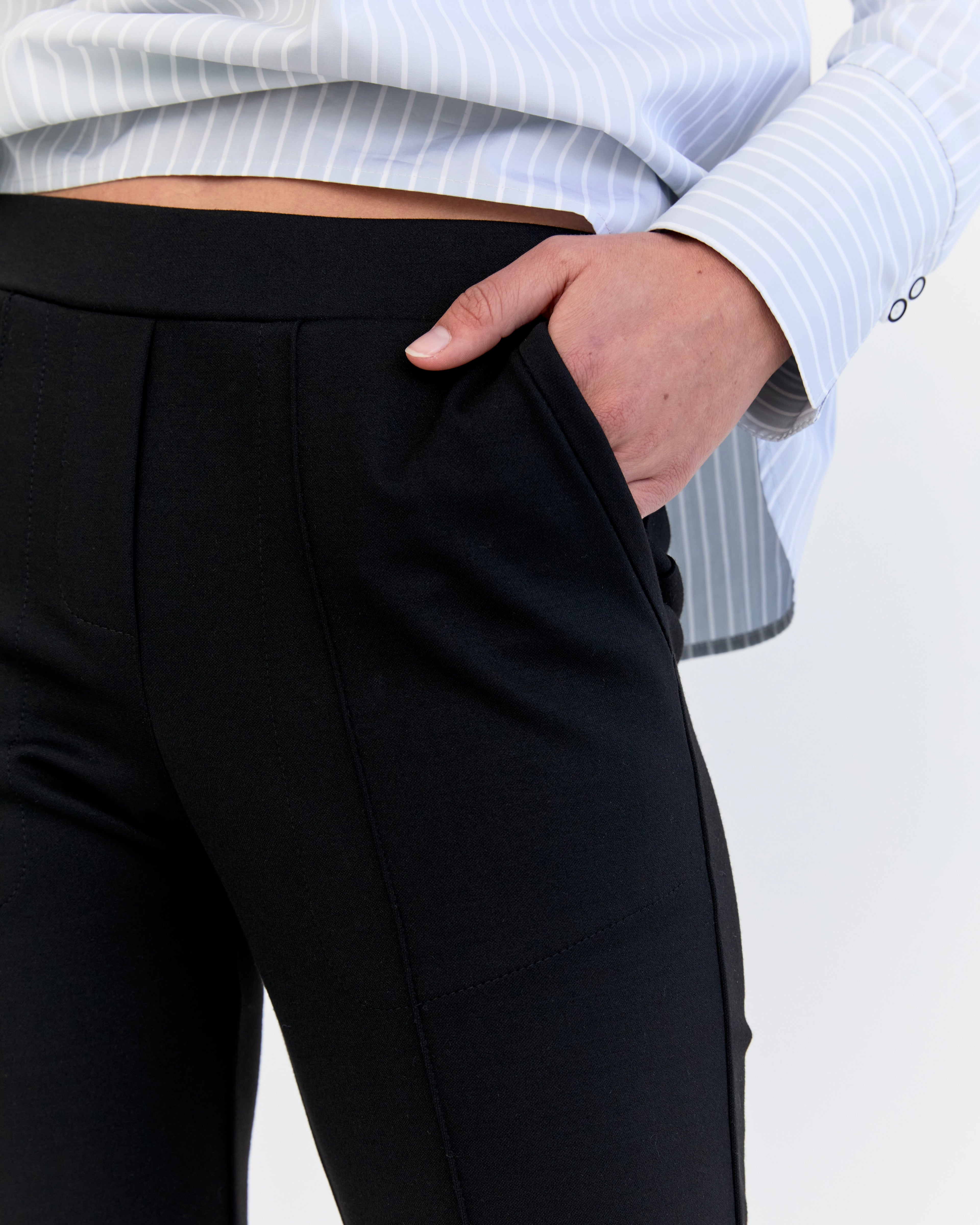 The Cigarette Pant - Black Ponte