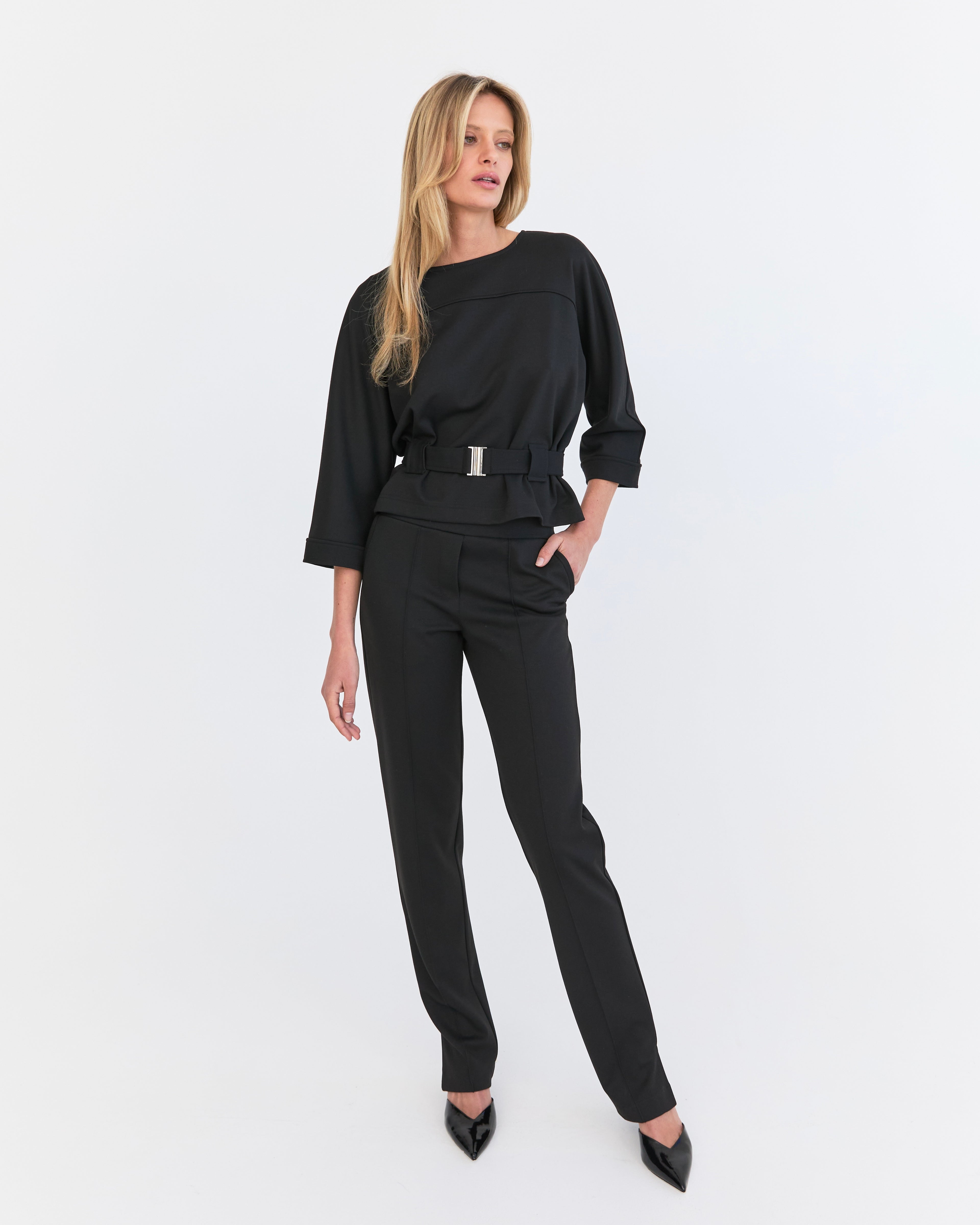 The Cigarette Pant - Black Ponte