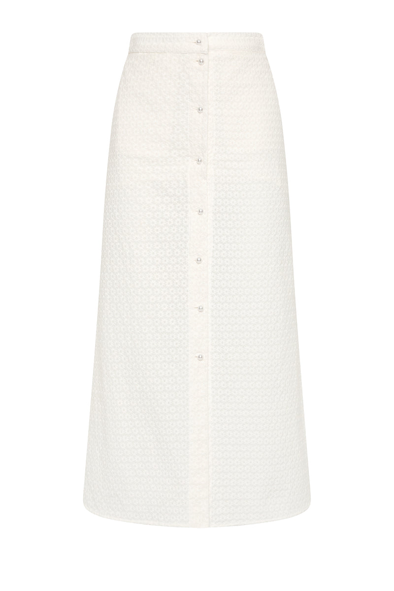 Joanne Skirt - White Anglaise
