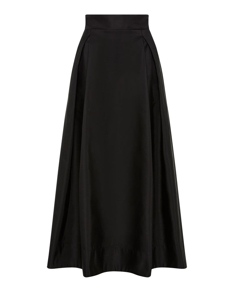 Christiana Skirt - Black Silk