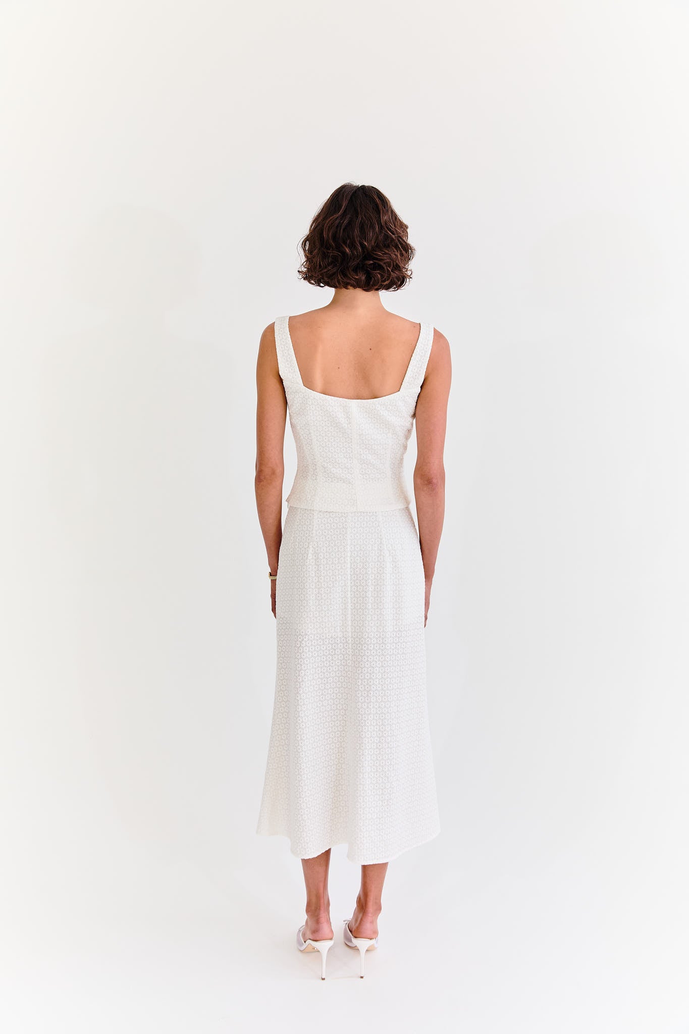 Joanne Skirt - White Anglaise