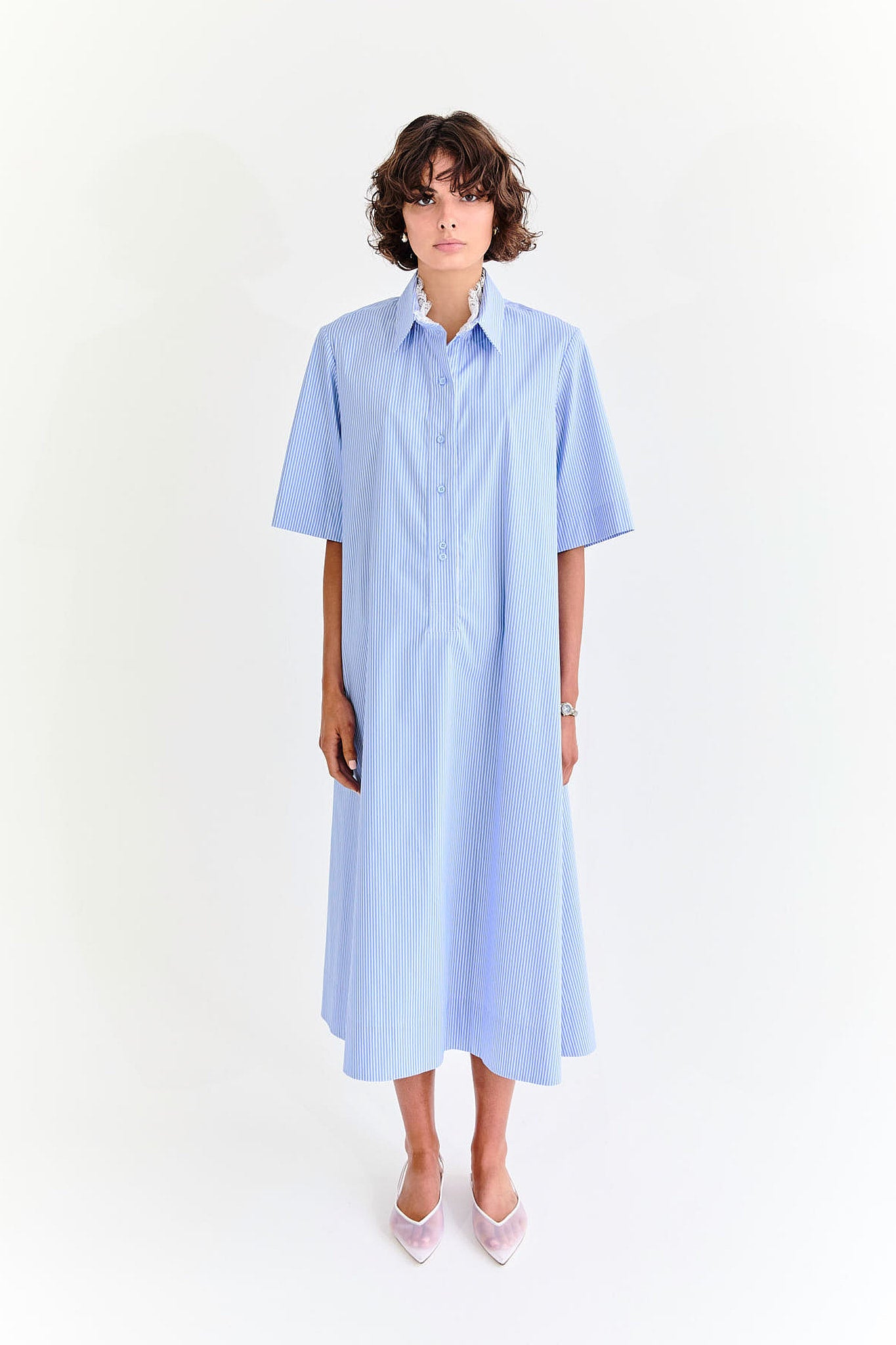 English Dress.2 - Blue Stripe