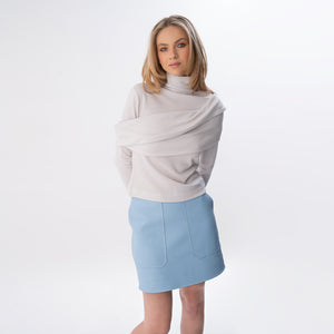Bela Skirt Blue Leather