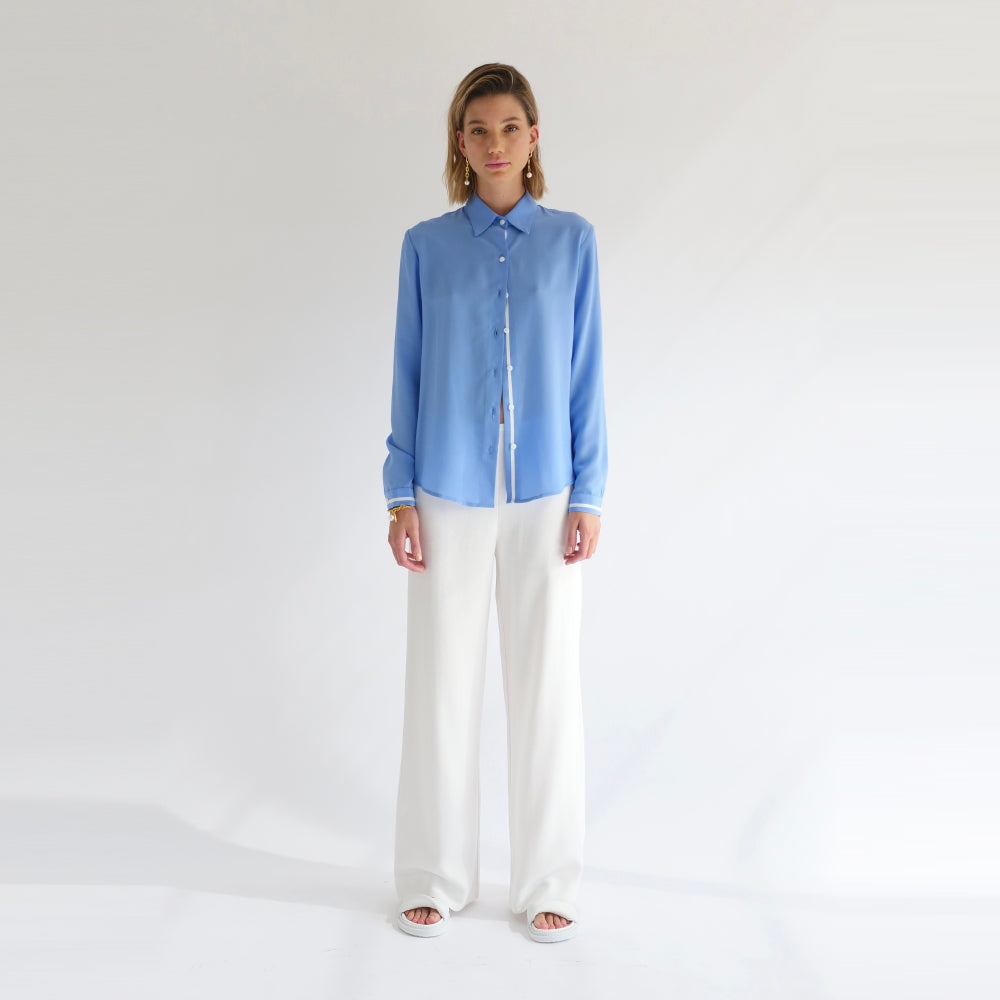 Silk CDC Basic Shirt Cornflower