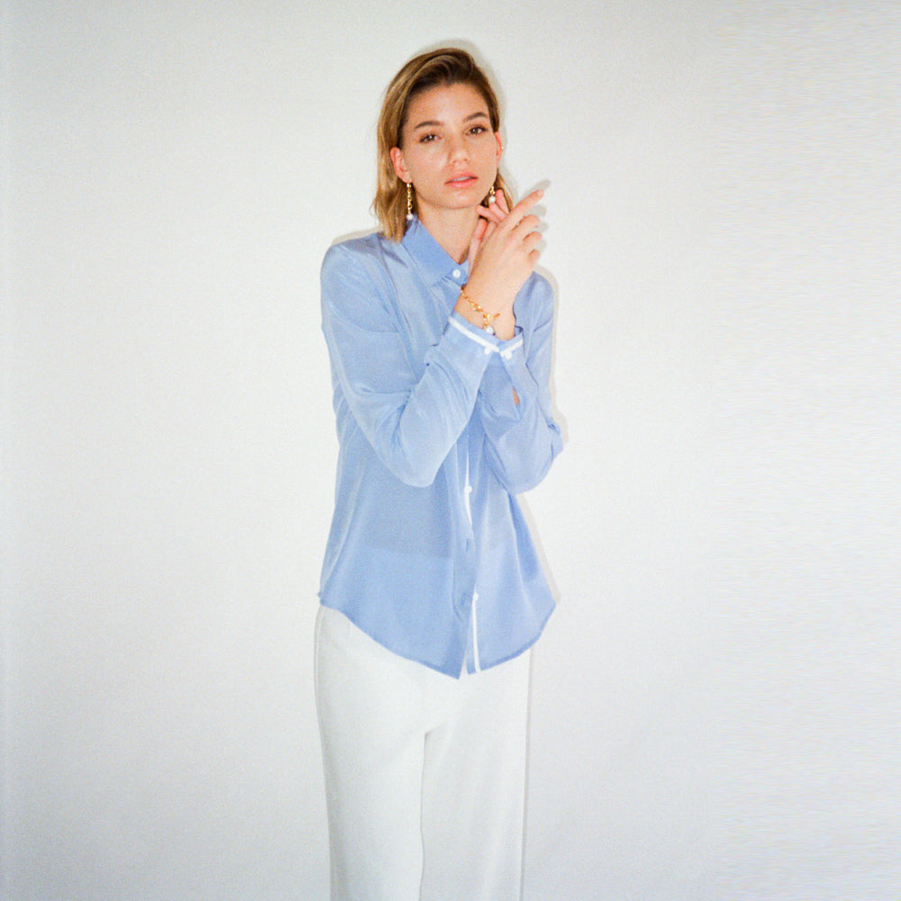 Silk CDC Basic Shirt Cornflower