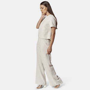 Dawn Pant Cream Tweed